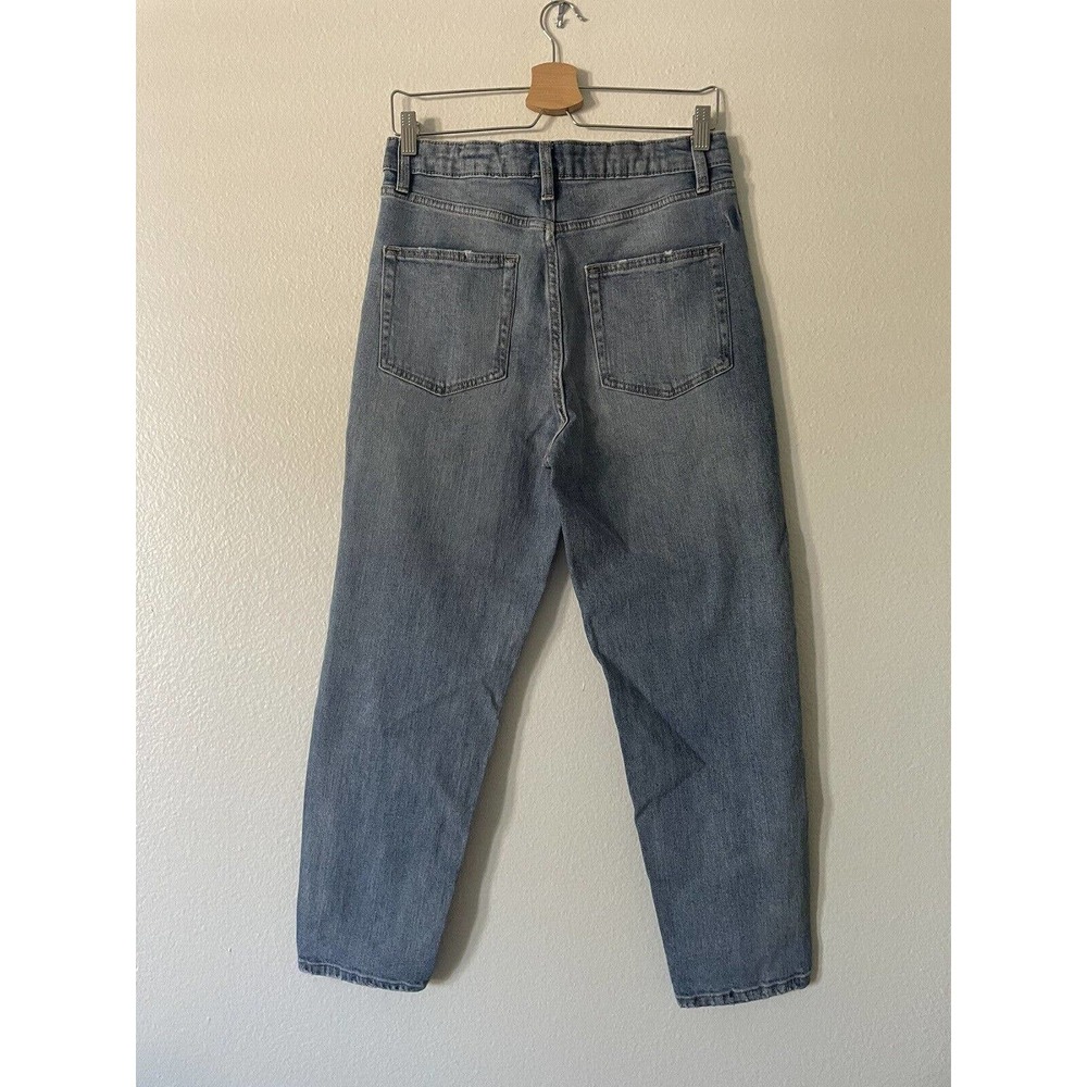 Wild Fable Super High Rise Mom‎ Jeans 10 Women Distressed Ripped Med Wash Denim - Picture 2 of 10